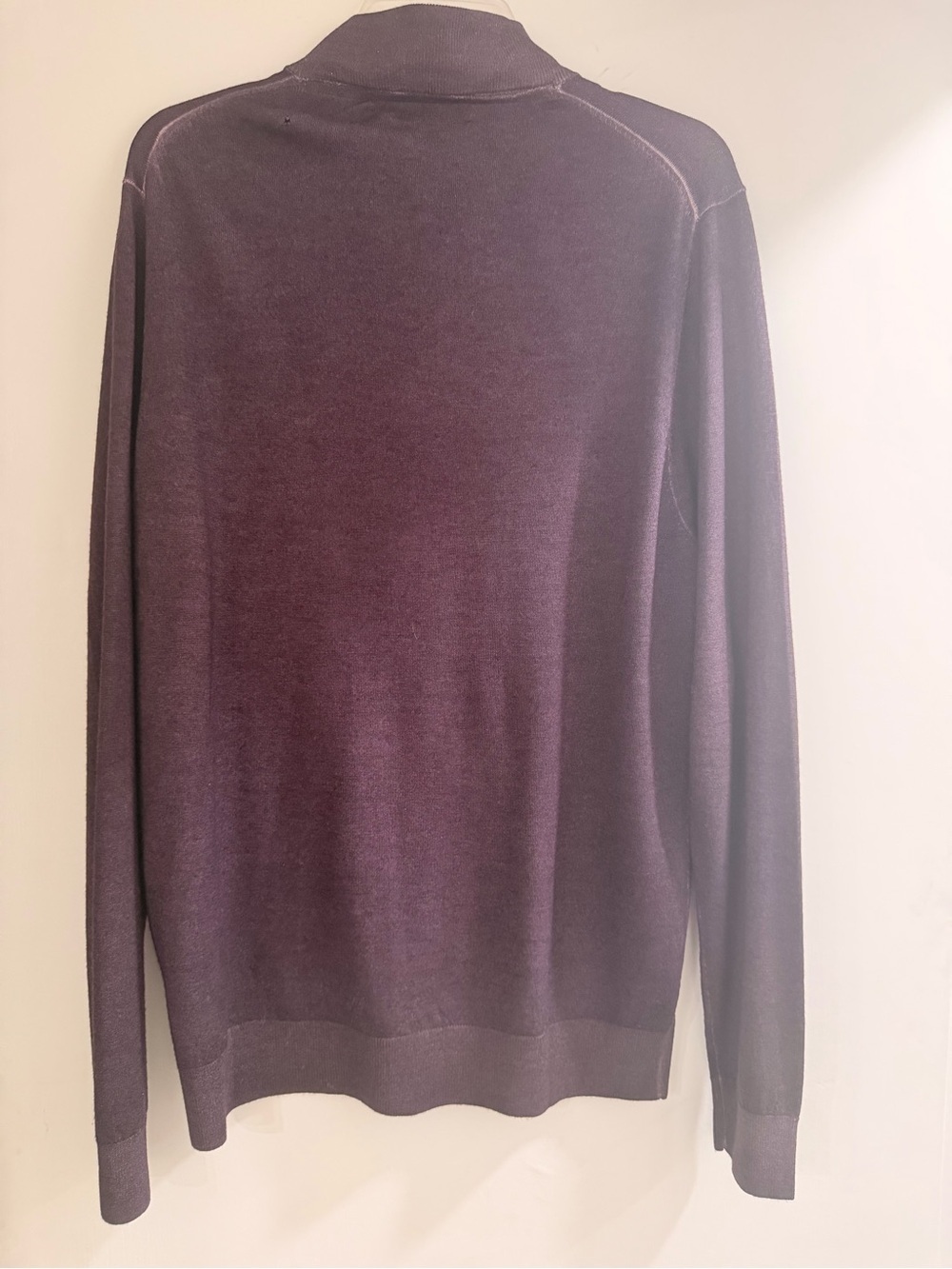 Men's Merino wool Zip-Up Sweater - Classic Full Zip - Picture 3 of 5